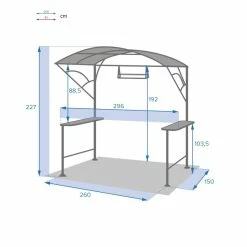 Abri Barbecue En Acier Hespéride Neiba Graphite 11 Abri Barbecue En Acier Hespéride Neiba Graphite -Ledepot Mobilier Magasin abri barbecue en acier hesperide neiba noir graphite 4