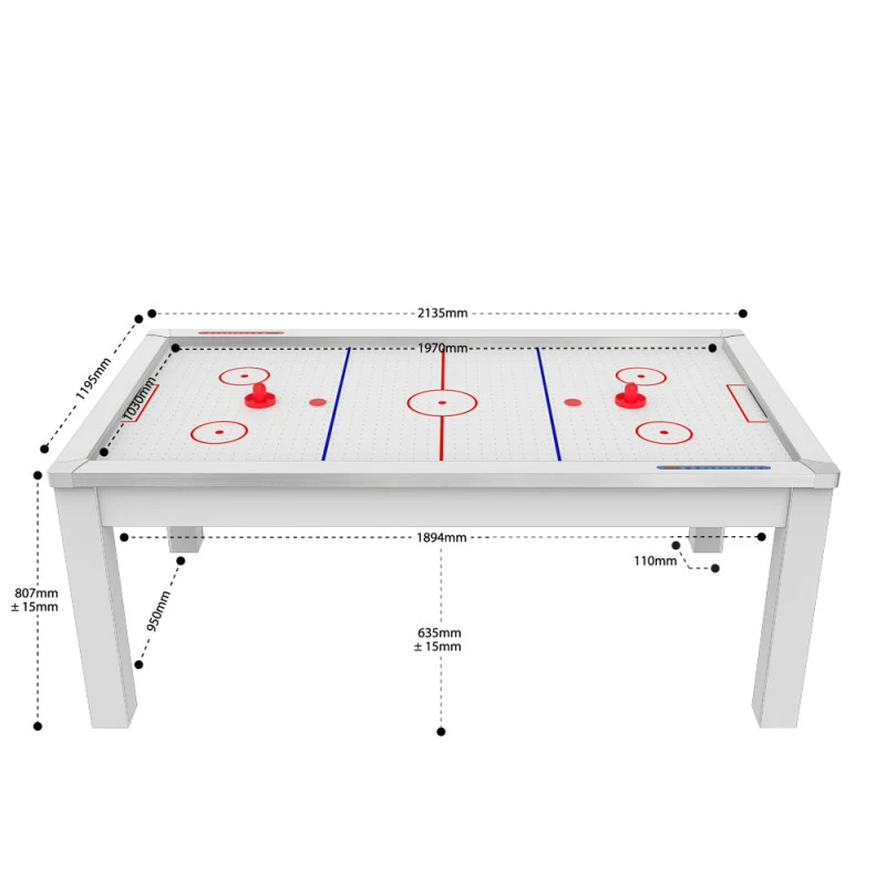 Air Hockey Toronto - Coloris Blanc Laqué / Surface Blanche 6 Air Hockey Toronto - Coloris Blanc Laqué / Surface Blanche – Image 4