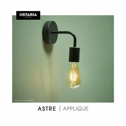 Applique En Métal Noir Astre Ostaria 7 Applique En Métal Noir Astre Ostaria -Ledepot Mobilier Magasin applique en metal noir astre ostaria 2