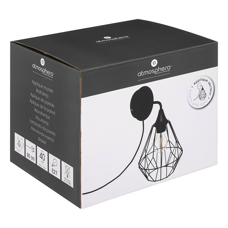 Applique En Métal Noir Flave Atmosphera 5 Applique En Métal Noir Flave Atmosphera – Image 3