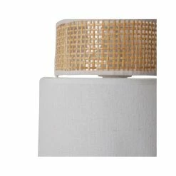 Applique Incurvée Rotin Et Tissu Blanc Ostaria 8 Applique Incurvée Rotin Et Tissu Blanc Ostaria -Ledepot Mobilier Magasin applique incurvee rotin et tissu blanc ostaria 1 2