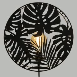 Applique Métal Noir Feuilles Olas Atmosphera -Ledepot Mobilier Magasin applique metal noir feuilles olas atmosphera 2