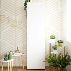 Armoire 1 Porte 6 Niveaux Blanc -Ledepot Mobilier Magasin armoire 1 porte 6 niveaux andy blanc 4