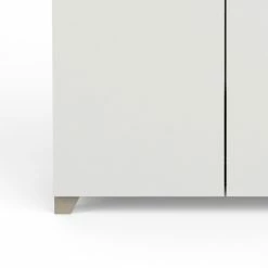 Demeyere Armoire 2 Portes Penderie + Lingère Izzy Blanc Et Bois -Ledepot Mobilier Magasin armoire 2 portes penderie lingere izzy blanc bois 1