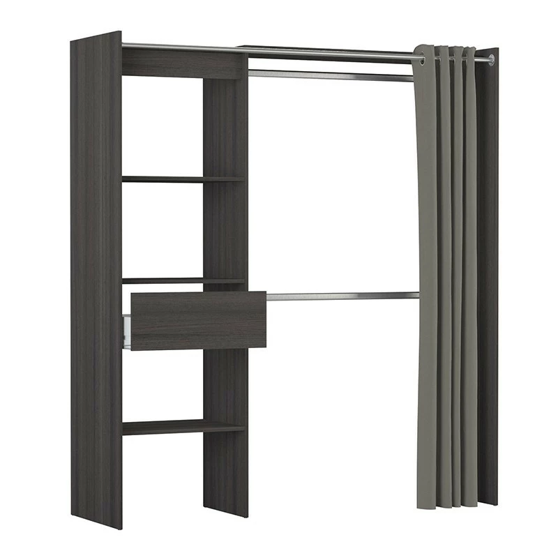 Demeyere Armoire/Placard Extensible SEATTLE Avec Rideau Chêne Vulcano 4 Demeyere Armoire/Placard Extensible SEATTLE Avec Rideau Chêne Vulcano – Image 2