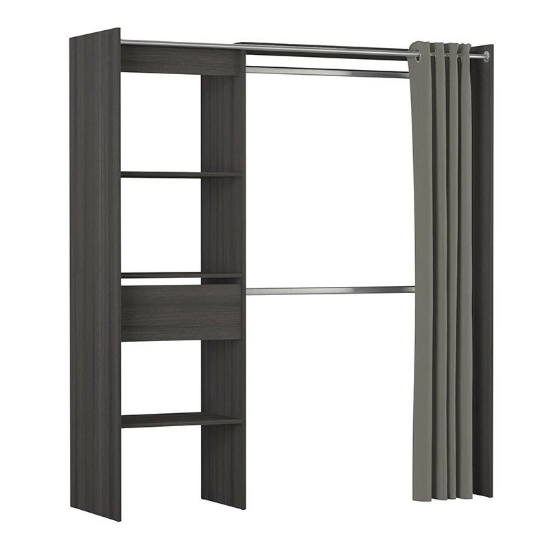 Demeyere Armoire/Placard Extensible SEATTLE Avec Rideau Chêne Vulcano 3 Demeyere Armoire/Placard Extensible SEATTLE Avec Rideau Chêne Vulcano