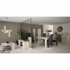Demeyere Bahut 3 Tiroirs + 2 Portes CANNES Chêne Champagne/béton Clair -Ledepot Mobilier Magasin bahut 3 tiroirs 2 portes cannes chene champagne beton clair 5