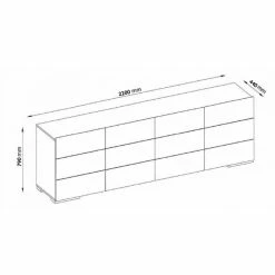 Bahut 4 Portes Chêne Blanchi Elba -Ledepot Mobilier Magasin bahut 4 portes chene blanchi elba 4