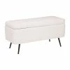 Banc Coffre Bouclette Blanc Aurora Atmosphera -Ledepot Mobilier Magasin banc coffre bouclette blanc aurora atmosphera