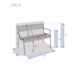 Banc Extérieur Greensboro Vert Olive Hespéride 7 Banc Extérieur Greensboro Vert Olive Hespéride -Ledepot Mobilier Magasin banc exterieur greensboro vert olive hesperide 2