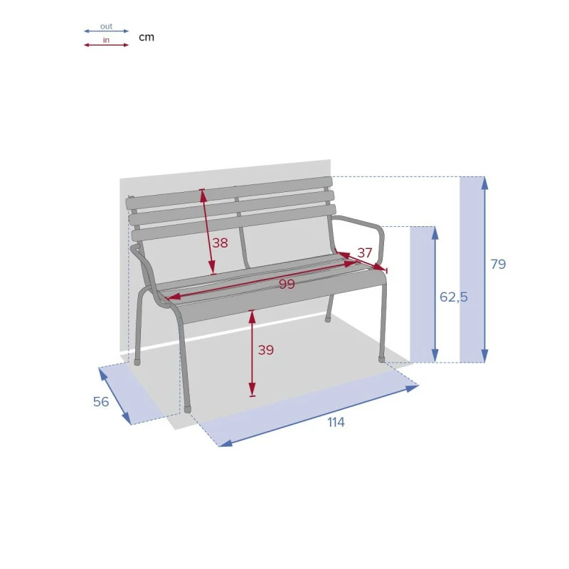 Banc Extérieur Greensboro Vert Olive Hespéride 5 Banc Extérieur Greensboro Vert Olive Hespéride – Image 3