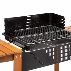 Barbecue à Charbon Neka Azur Bois 53x38 Cm -Ledepot Mobilier Magasin barbecue a charbon neka azur bois 55 cm 3