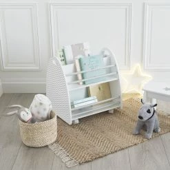 Bibliothèque Enfant Roulettes Gris Atmosphera -Ledepot Mobilier Magasin bibliotheque enfant roulettes gri atmosphera 2