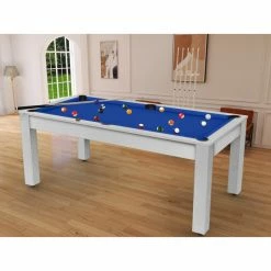 Billard Américain Arizona 7 Pieds Blanc Boisé / Tapis Bleu -Ledepot Mobilier Magasin billard americain arizona 7 pieds blanc tapis bleu 6
