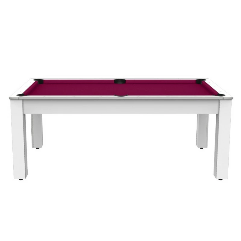 Billard Américain Arizona 7 Pieds Blanc Laqué / Tapis Prune 3 Billard Américain Arizona 7 Pieds Blanc Laqué / Tapis Prune