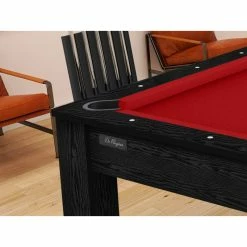 Billard Américain Arizona 7 Pieds Noir Boisé / Tapis Rouge -Ledepot Mobilier Magasin billard americain arizona 7 pieds noir boise tapis rouge 1 2