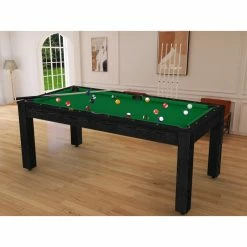 Billard Américain Arizona 7 Pieds Noir Boisé / Tapis Vert -Ledepot Mobilier Magasin billard americain arizona 7 pieds noir boise tapis vert 1 2