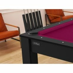 Billard Américain Arizona 7 Pieds Noir Grainé / Tapis Prune -Ledepot Mobilier Magasin billard americain arizona 7 pieds noir graine tapis prune 2