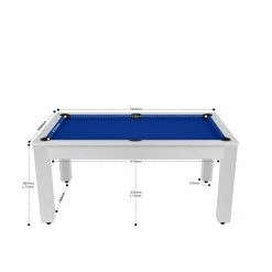 Billard Texas 6 Pieds - Coloris Blanc Boisé Tapis Bleu -Ledepot Mobilier Magasin billard texas 6 pieds coloris blanc boise tapis bleu 3