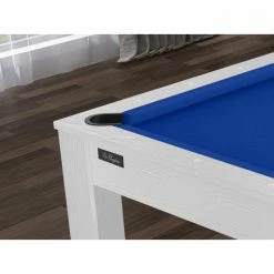 Billard Texas 6 Pieds - Coloris Blanc Boisé Tapis Bleu -Ledepot Mobilier Magasin billard texas 6 pieds coloris blanc boise tapis bleu 4