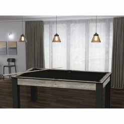 Billard Texas 6 Pieds - Coloris Industriel Tapis Noir -Ledepot Mobilier Magasin billard texas 6 pieds coloris industriel tapis noir 4