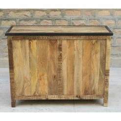 Buffet 1 Porte 4 Tiroirs Bois De Manguier Et Métal -Ledepot Mobilier Magasin buffet 1 porte 4 tiroirs bois de manguier et metal 4