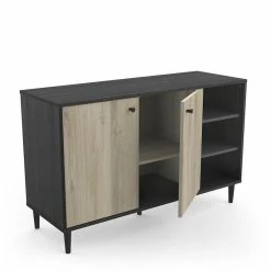 Demeyere Buffet 2 Portes 3 Niches Industriel Arty 11 Demeyere Buffet 2 Portes 3 Niches Industriel Arty -Ledepot Mobilier Magasin buffet 2 portes 3 niches industriel arty 3