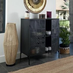 Buffet 2 Portes Métal Ajouré Teeco Atmosphera -Ledepot Mobilier Magasin buffet 2 portes metal ajoure teeco atmosphera 2