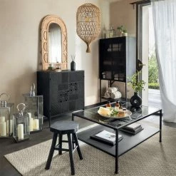 Buffet 2 Portes Métal Ajouré Teeco Atmosphera -Ledepot Mobilier Magasin buffet 2 portes metal ajoure teeco atmosphera 6