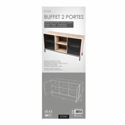 Buffet 2 Portes 2 Niches Soho -Ledepot Mobilier Magasin buffet 2 portes niches soho 3
