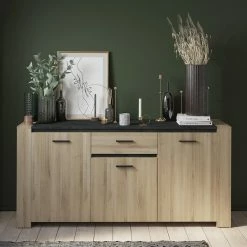 Demeyere Buffet 3 Portes 1 Tiroir Sheffield -Ledepot Mobilier Magasin buffet 3 portes 1 tiroir sheffield 1