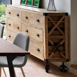 Buffet 6 Tiroirs Silas Atmosphera -Ledepot Mobilier Magasin buffet 6 tiroirs silas atmosphera 1 5