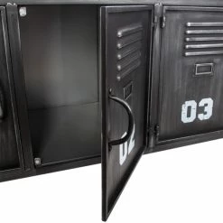 Buffet Bas Sevin Métal 4 Portes Atmosphera -Ledepot Mobilier Magasin buffet bas sevin metal 4 portes atmosphera 4