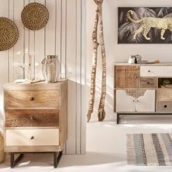 Buffet En Bois De Manguier Koval Nuances Unies Atmosphera -Ledepot Mobilier Magasin buffet en bois manguier koval nuances unies atmosphera 2