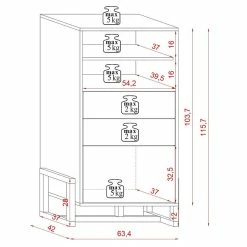 Buffet Haut 2 Tiroirs 1 Porte Oslo Blanc -Ledepot Mobilier Magasin buffet haut 2 tiroirs 1 porte oslo blanc 6