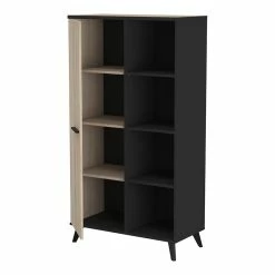 Demeyere Buffet Haut Bruce 1porte 4 Niches -Ledepot Mobilier Magasin buffet haut bruce 1porte 5 niches 3