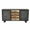 Buffet Métal Et Bois Jodhpur 2 Portes 4 Tiroirs -Ledepot Mobilier Magasin buffet metal et bois jodhpur 2 portes 4 tiroirs