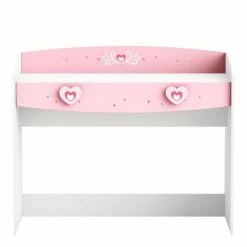 Demeyere Bureau 1 Tiroir Anastasia Rose Et Blanc -Ledepot Mobilier Magasin bureau 1 tiroir mulan rose et blanc 2