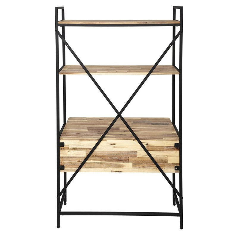 Bureau 2 étagères Edena Bois Et Métal Atmosphera 5 Bureau 2 étagères Edena Bois Et Métal Atmosphera – Image 3