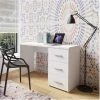 Bureau Open 3 Tiroirs Blanc -Ledepot Mobilier Magasin bureau open 3 tiroirs blanc