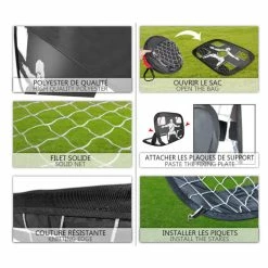 Cage De Foot Pliable 2en1 120x80cm - Modèle Newbie -Ledepot Mobilier Magasin cage de foot pliable 2en1 120x80cm modele newbie 1 2
