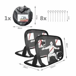 Cage De Foot Pliable 2en1 120x80cm - Modèle Newbie -Ledepot Mobilier Magasin cage de foot pliable 2en1 120x80cm modele newbie 1 3