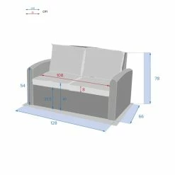 Canapé 2 Places Polynésia Havane Hespéride -Ledepot Mobilier Magasin canape 2 pl polynesia havane hesperide 2
