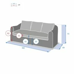 Canapé 3 Places Moorea Savana Hespéride -Ledepot Mobilier Magasin canape 3 places moorea savana hesperide 2
