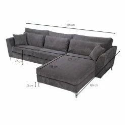 Canapé Angle Droit Isla Velours Côtelé Gris 15 Canapé Angle Droit Isla Velours Côtelé Gris -Ledepot Mobilier Magasin canape angle droit gris isla 6