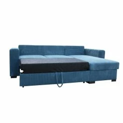 Canapé D'angle Joe Gauche Ou Droite Bleu Convertible Lit -Ledepot Mobilier Magasin canape d angle joe gauche ou droite bleu convertible lit 3