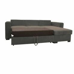 Canapé D'angle Joe Gauche Ou Droite Gris Convertible Lit -Ledepot Mobilier Magasin canape d angle joe gauche ou droite gris convertible lit 2