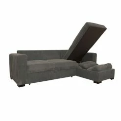 Canapé D'angle Joe Gauche Ou Droite Gris Convertible Lit -Ledepot Mobilier Magasin canape d angle joe gauche ou droite gris convertible lit 3