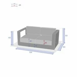 Canapé Extérieur 2 Places Allure Blanc Hespéride -Ledepot Mobilier Magasin canape exterieur 2 places allure blanc hesperide 2