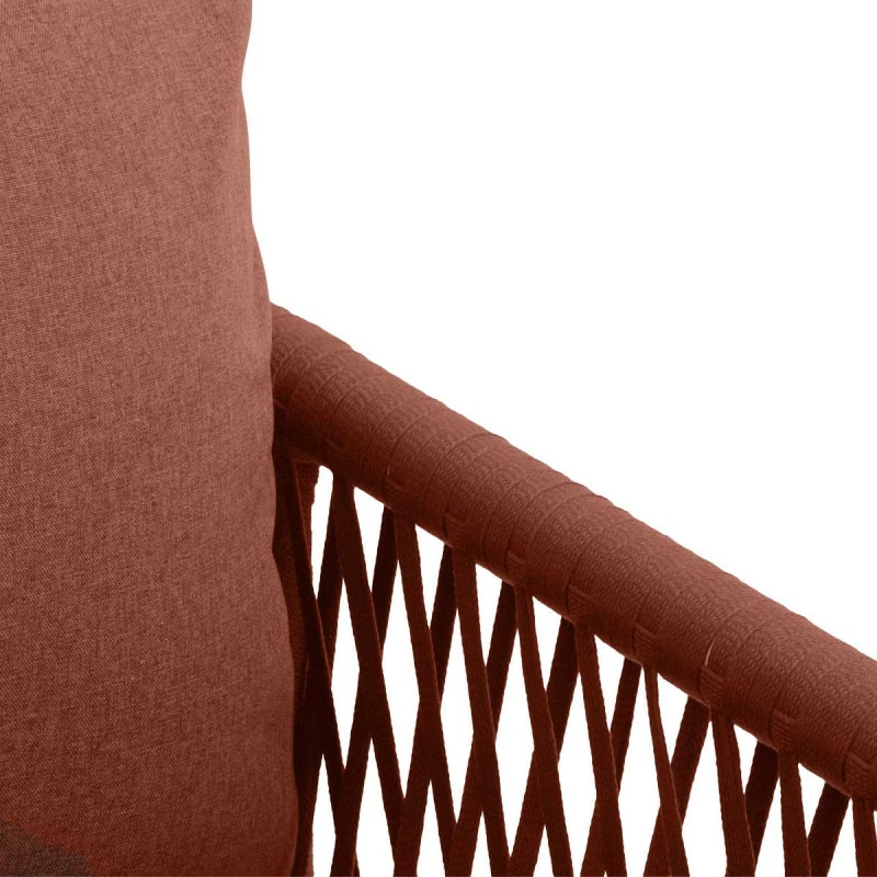 Canapé Extérieur 3 Places Oriengo Brique Hespéride 7 Canapé Extérieur 3 Places Oriengo Brique Hespéride – Image 5